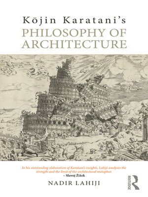 cover image of Kōjin Karatani's Philosophy of Architecture